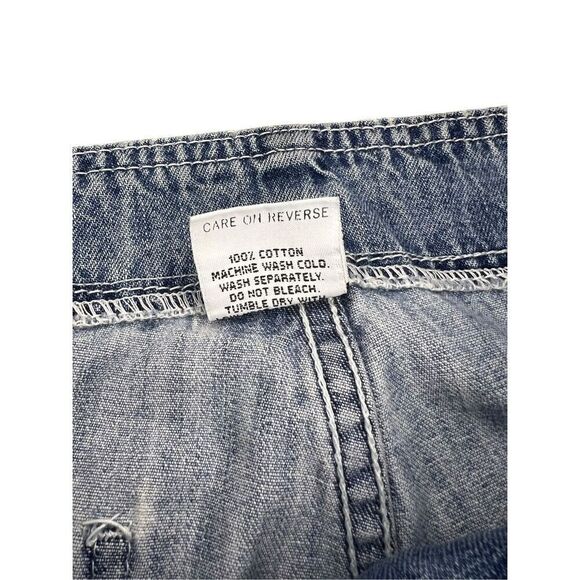 Vintage lei Juniors 7 Lace Up Flare Low Rise Jeans Light Wash Denim Y2K - Picture 7 of 7